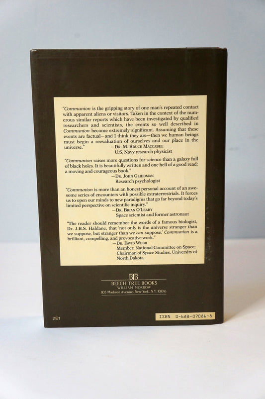 Communion by Whitley Strieber First Edition Hardcover