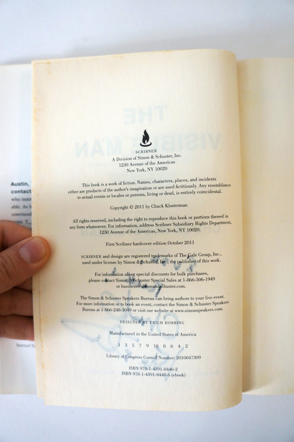 The Visible Man by Chuck Klosterman Signed Copy