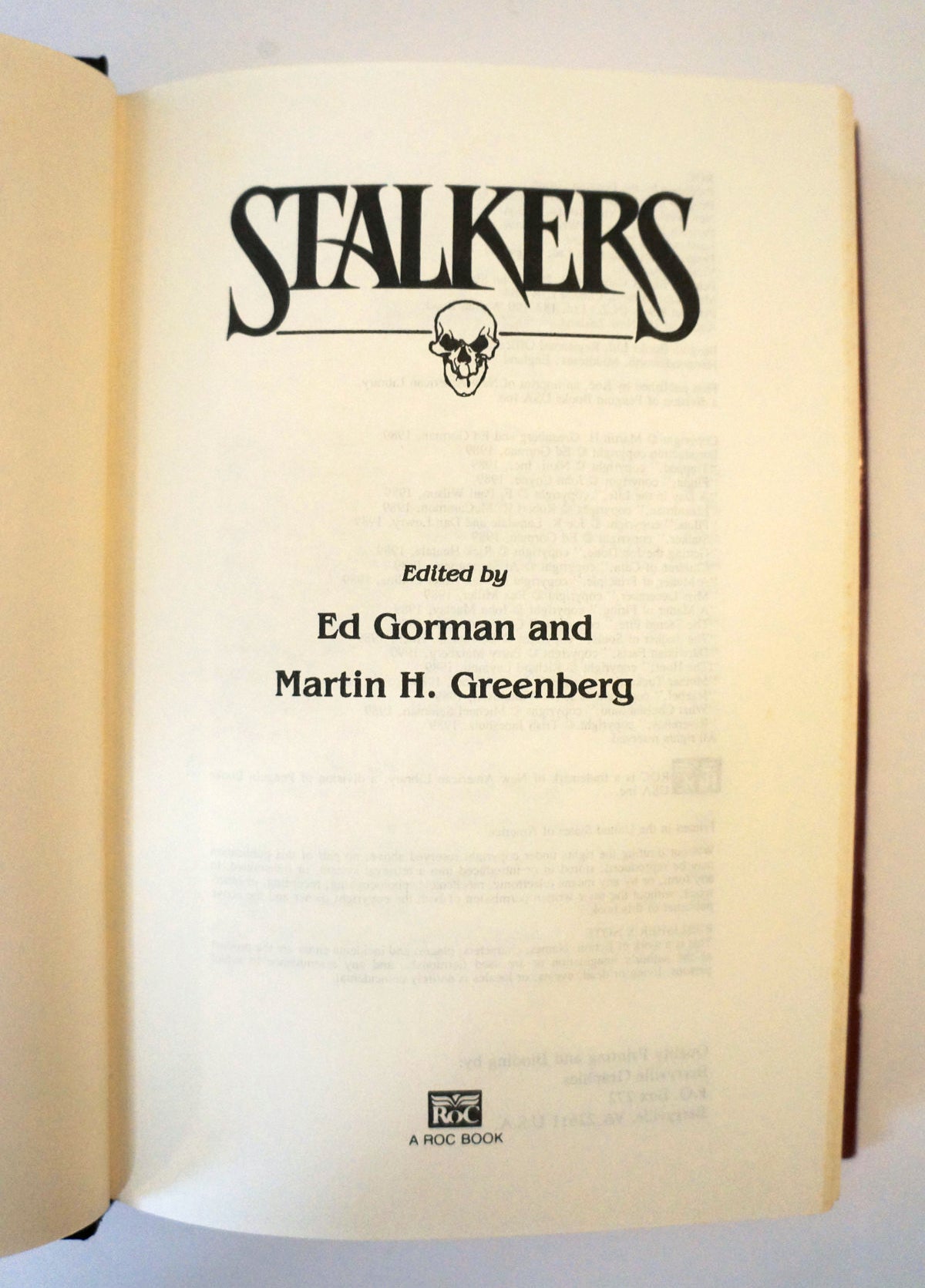 Stalkers Horror Anthology Hardcover
