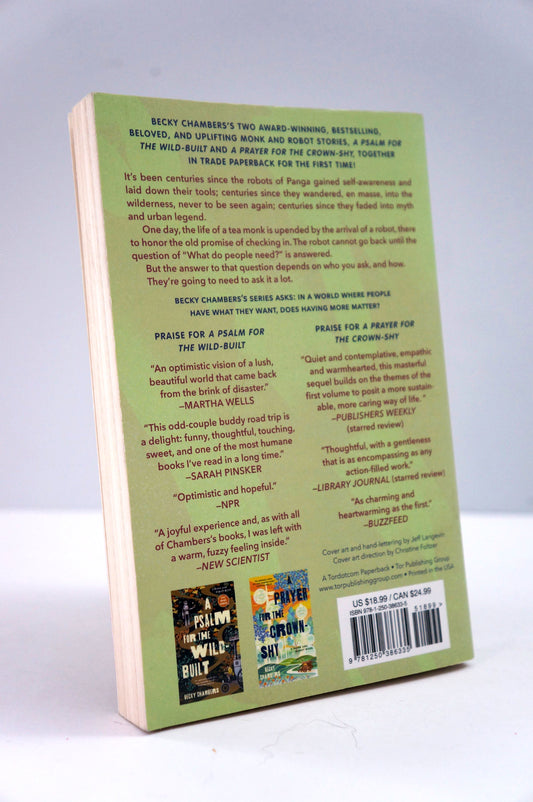 Back cover of a book with text and a barcode on a white background
