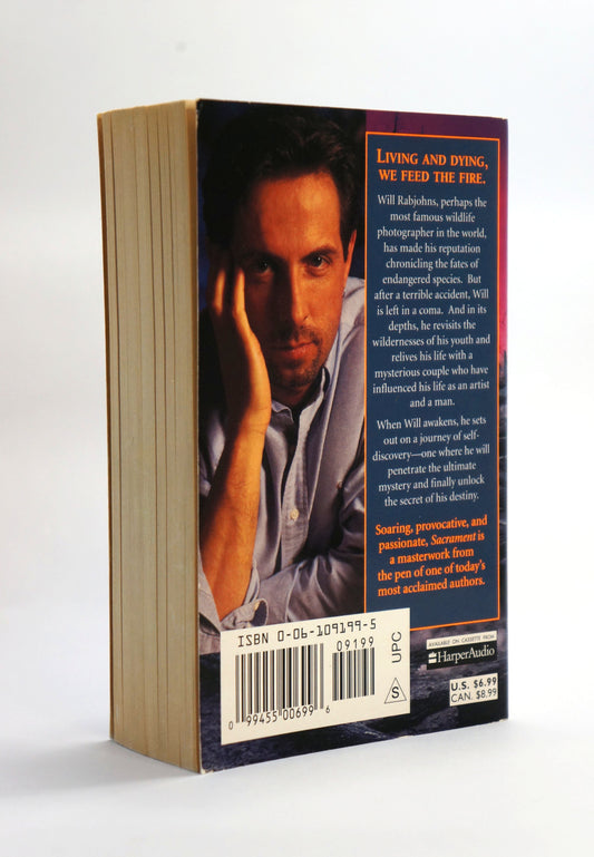 back cover photo of sacrament by Clive barker on a white background