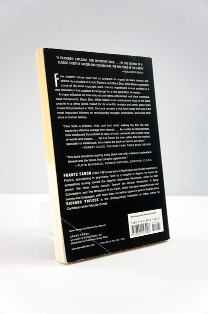 back cover of black skins, white masks by Frantz Fanon 