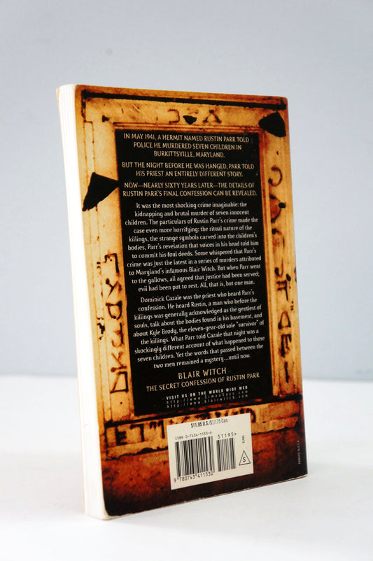 Blair Witch the Secret Confession of Rustin Parr by D. A. Stern back cover