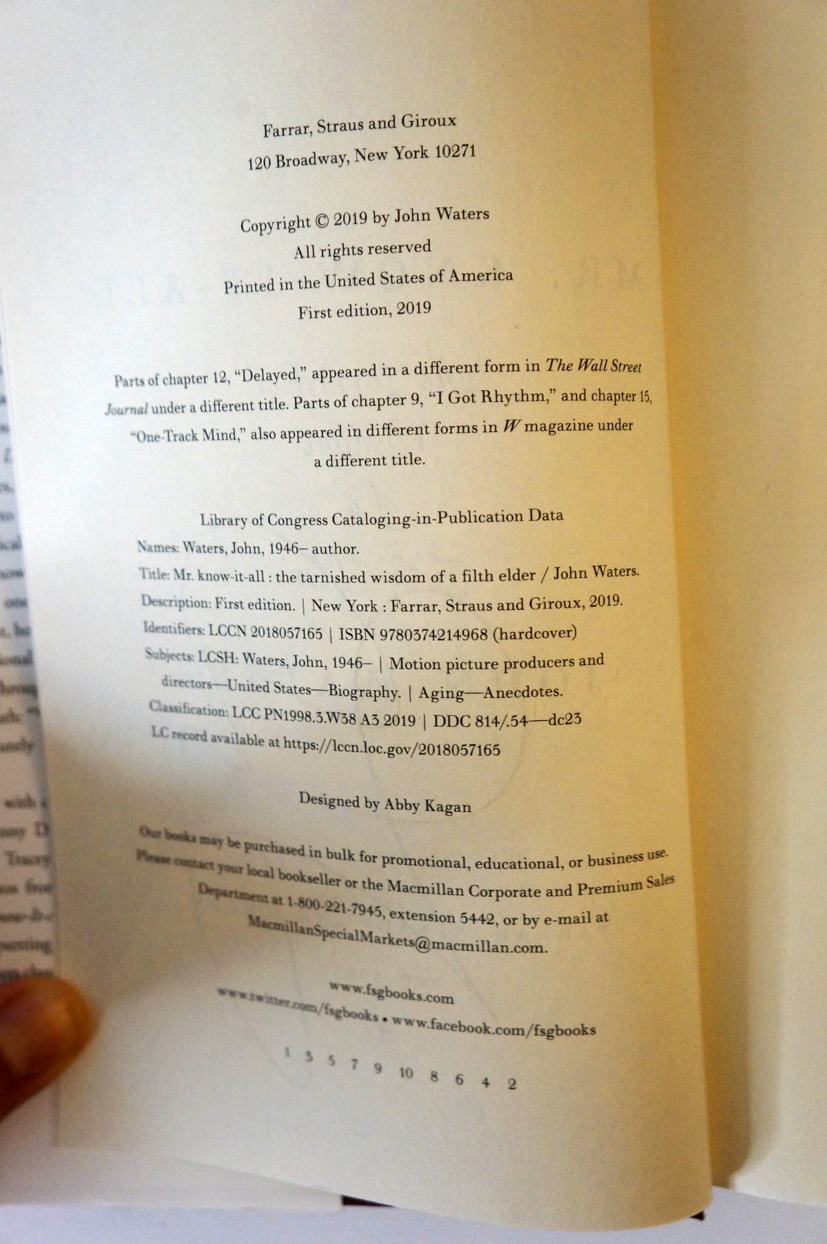 Mr. Know-It-All by John Waters Signed First Edition