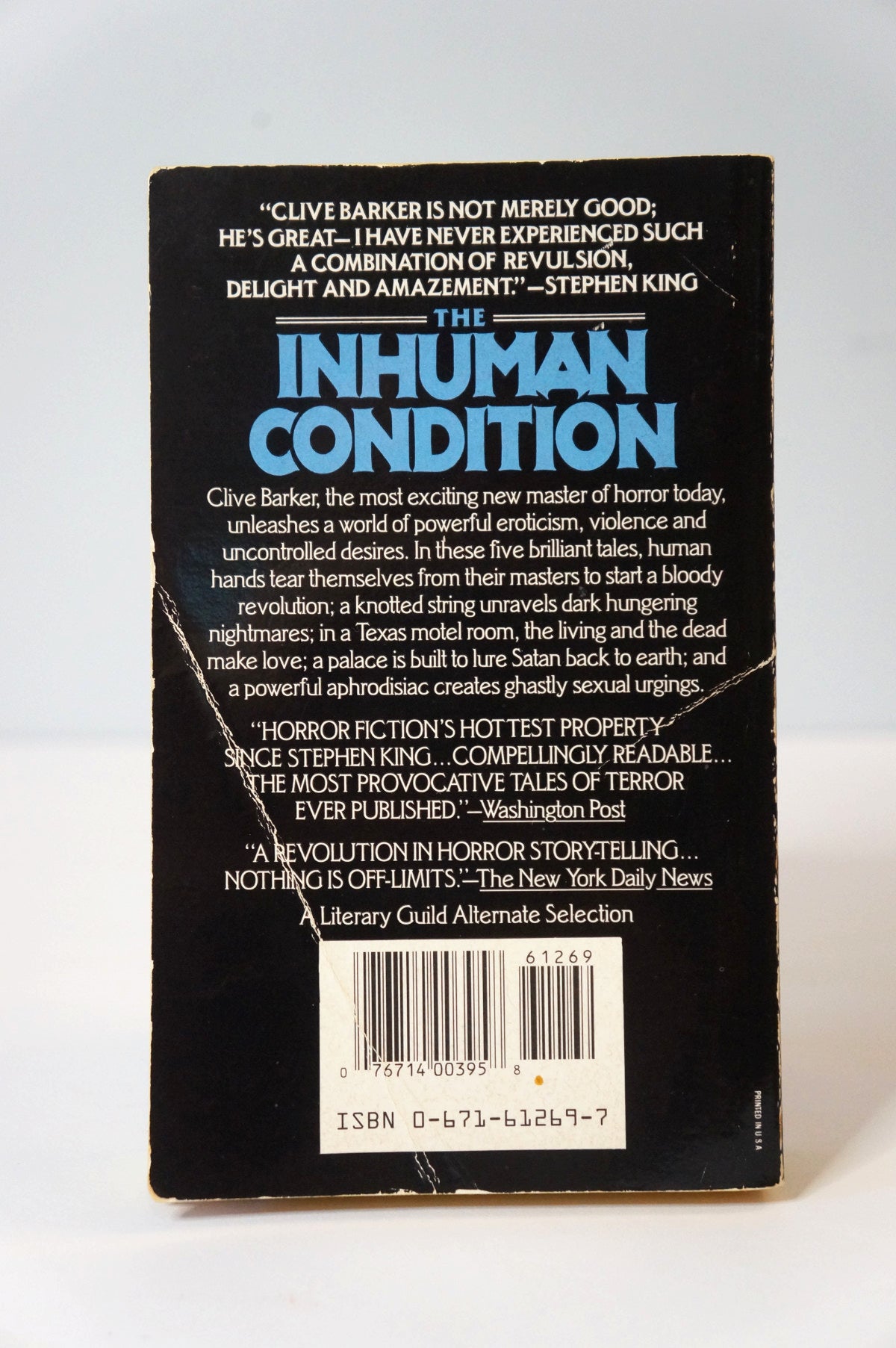 The Inhuman Condition by Clive Barker Vintage Paperback