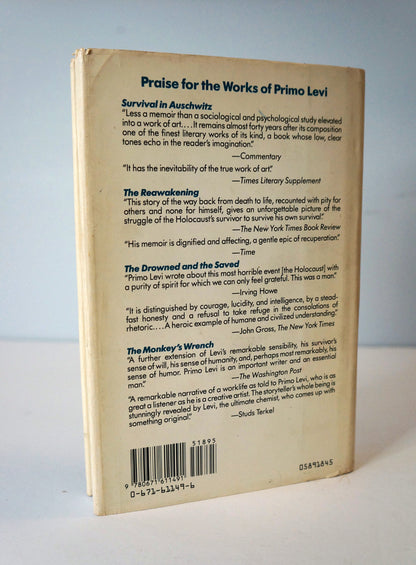 Other People's Trades by Primo Levi First Edition 1989 Hardcover