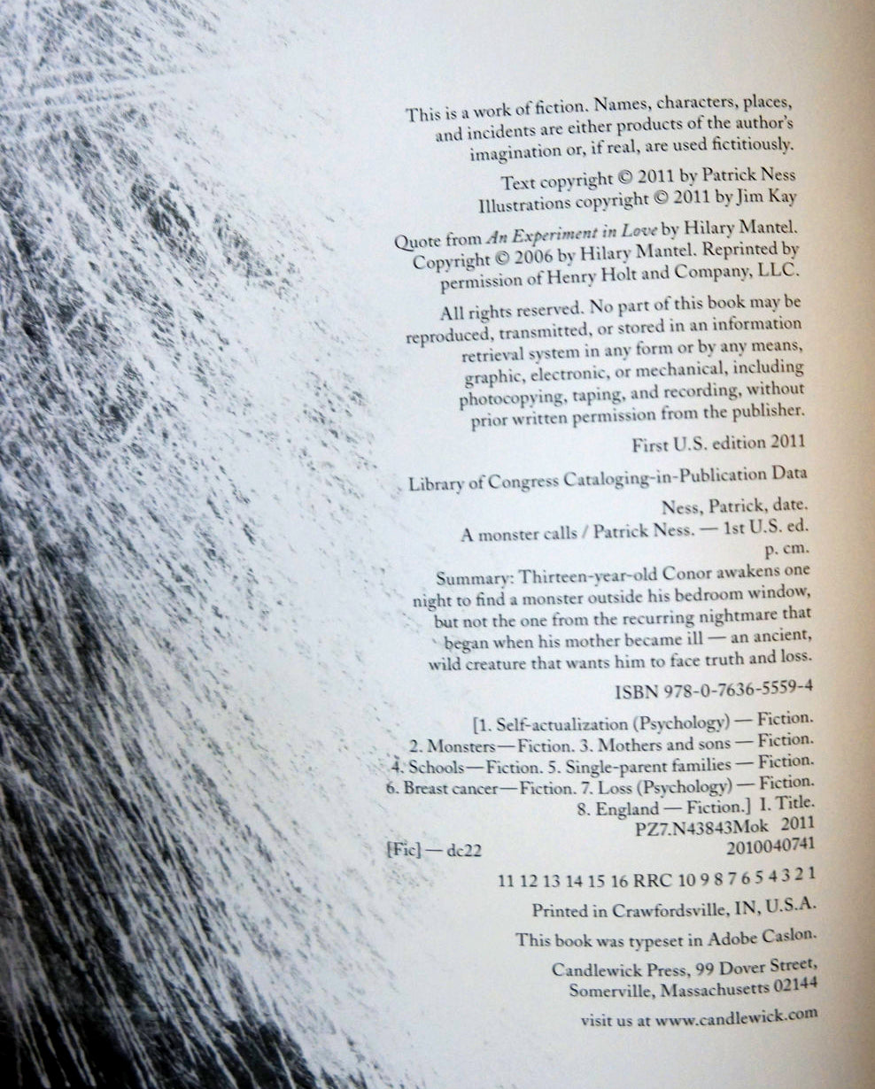 A Monster Calls by Patrick Ness First Edition