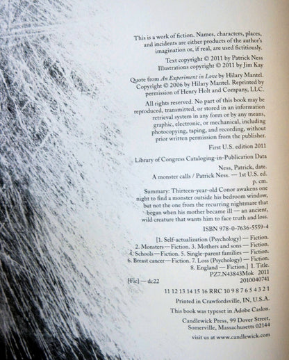 A Monster Calls by Patrick Ness First Edition