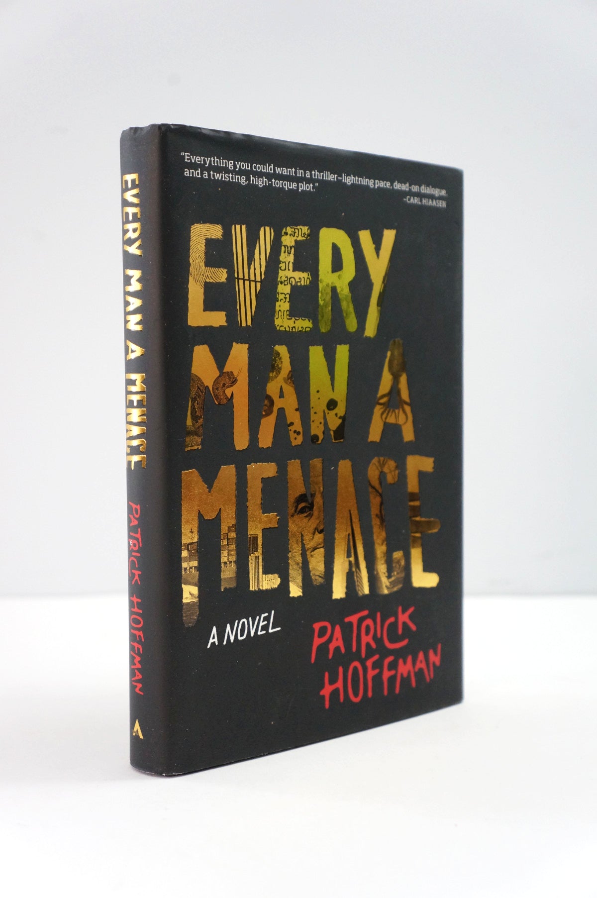 Book titled 'Every Man a Menace' by Patrick Hoffman on a white background
