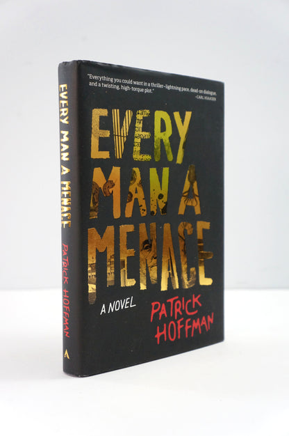 Book titled 'Every Man a Menace' by Patrick Hoffman on a white background