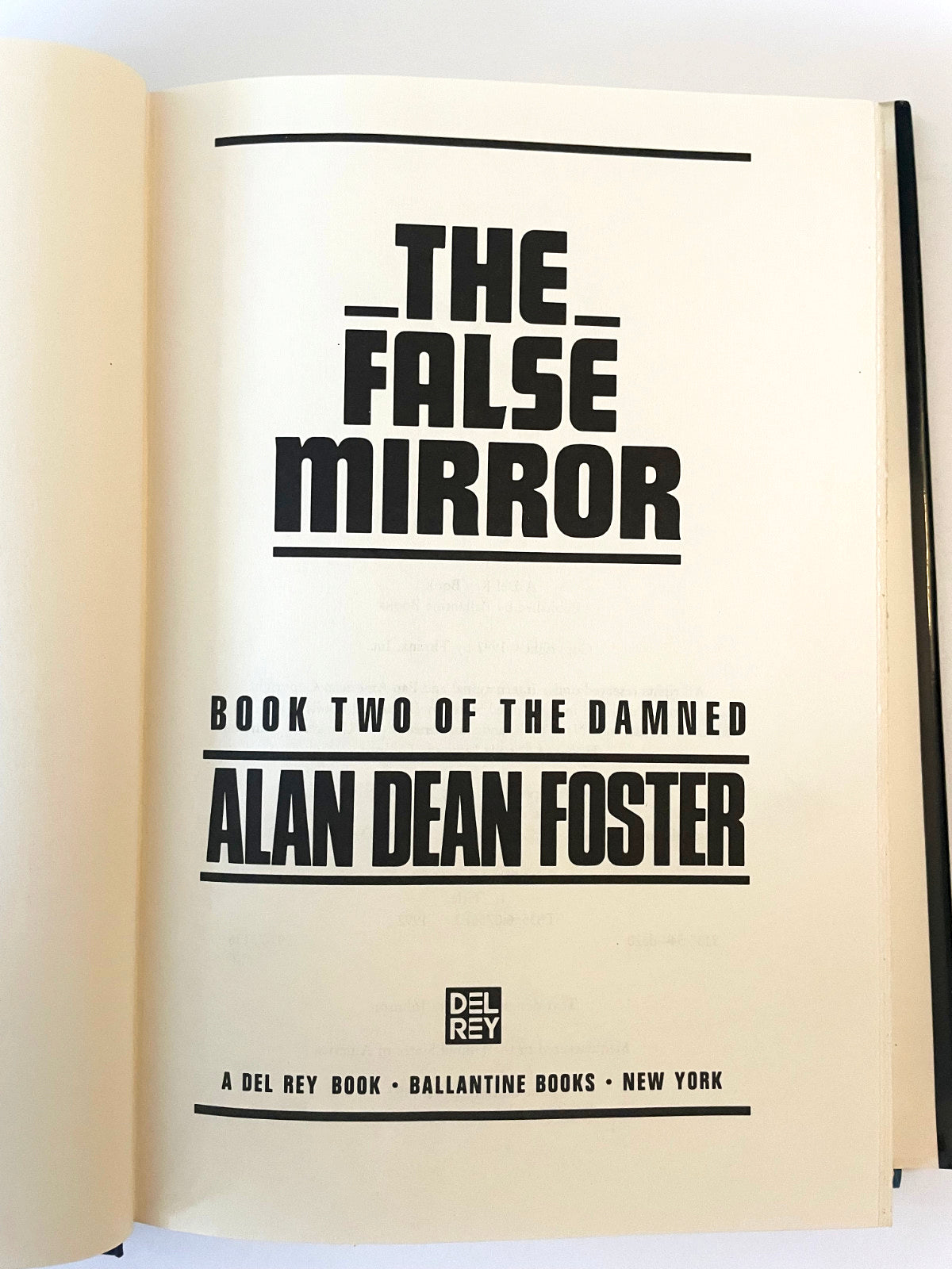 The False Mirror by Alan Dean Foster First Edition Hardcover