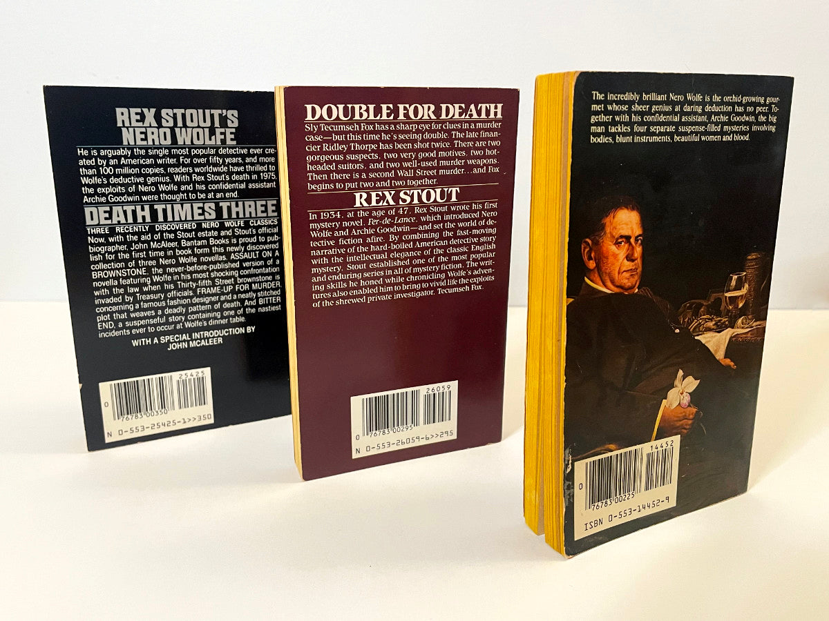 Rex Stout Paperback Bundle Nero Wolfe and Tecumseh Fox Mysteries