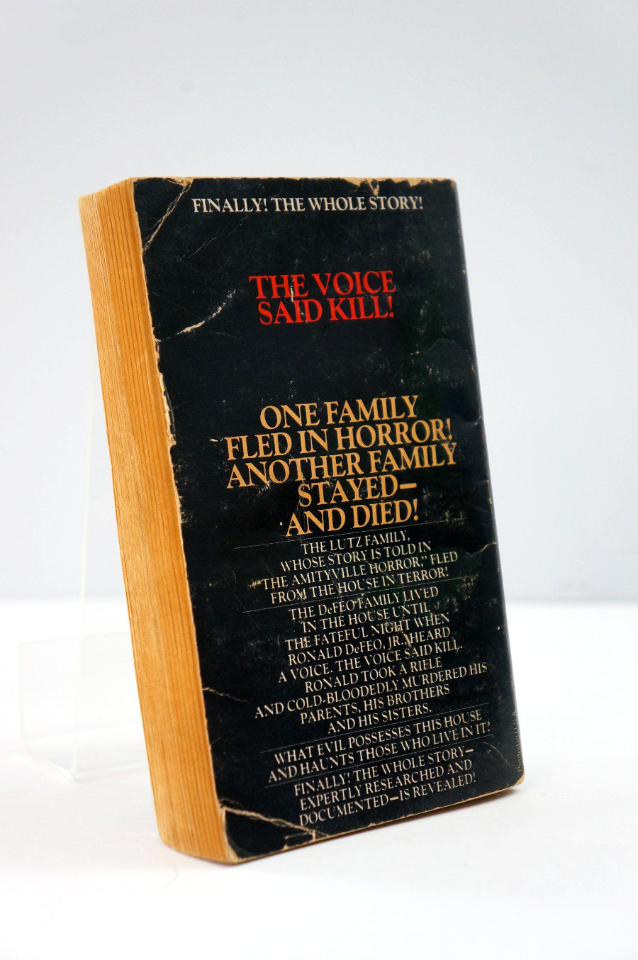 Back cover of Murderin Amityville by Hans Holzer