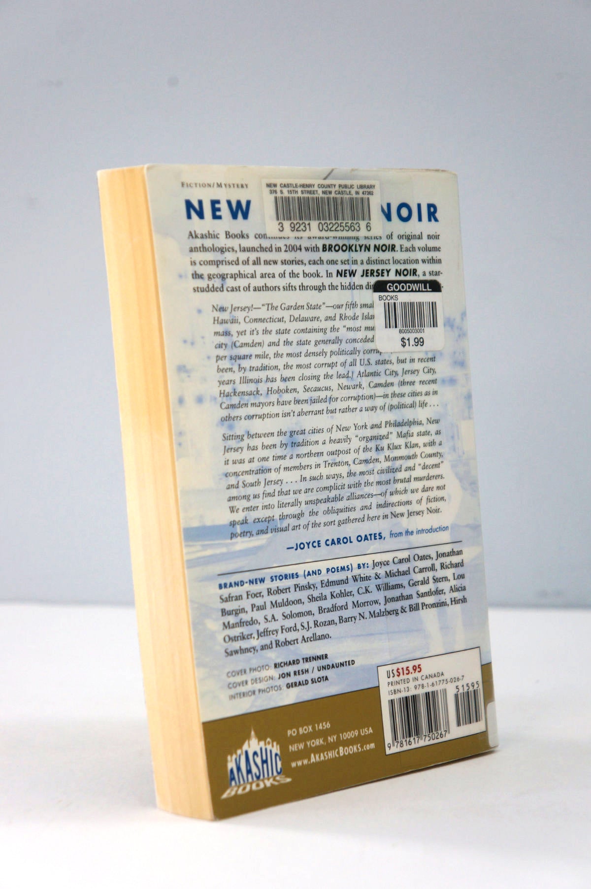 New Jersey Noir edited by Joyce Carol Oates