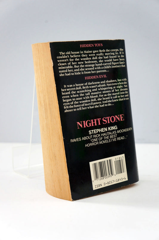 Night Stone by Rick Hautala Hologram Embossed Paperback Back Cover