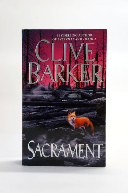 photo of a copy of Clive Barker's, Sacarament on a white background