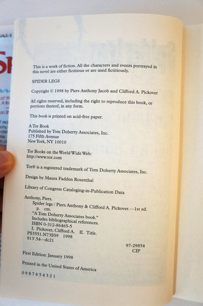 Spider Legs by Piers Anthony & Clifford A. Pickover Hardcover