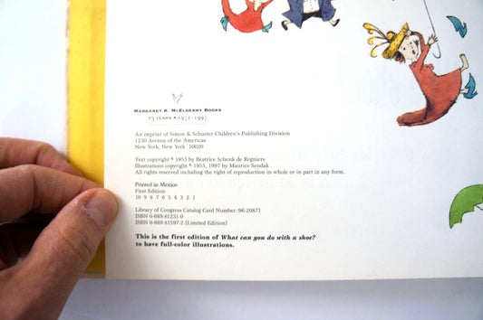 What Can You Do With a Shoe? by Beatrice Schenk de Regniers copyright page